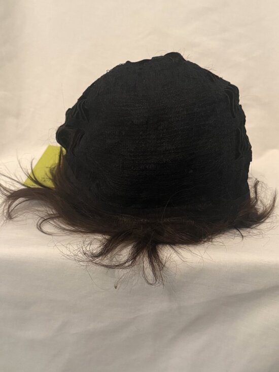 Short 100% Human Hair Pixie Cut Dark Brown Wig Adjustable Strap NIB Wig Shop main image 4